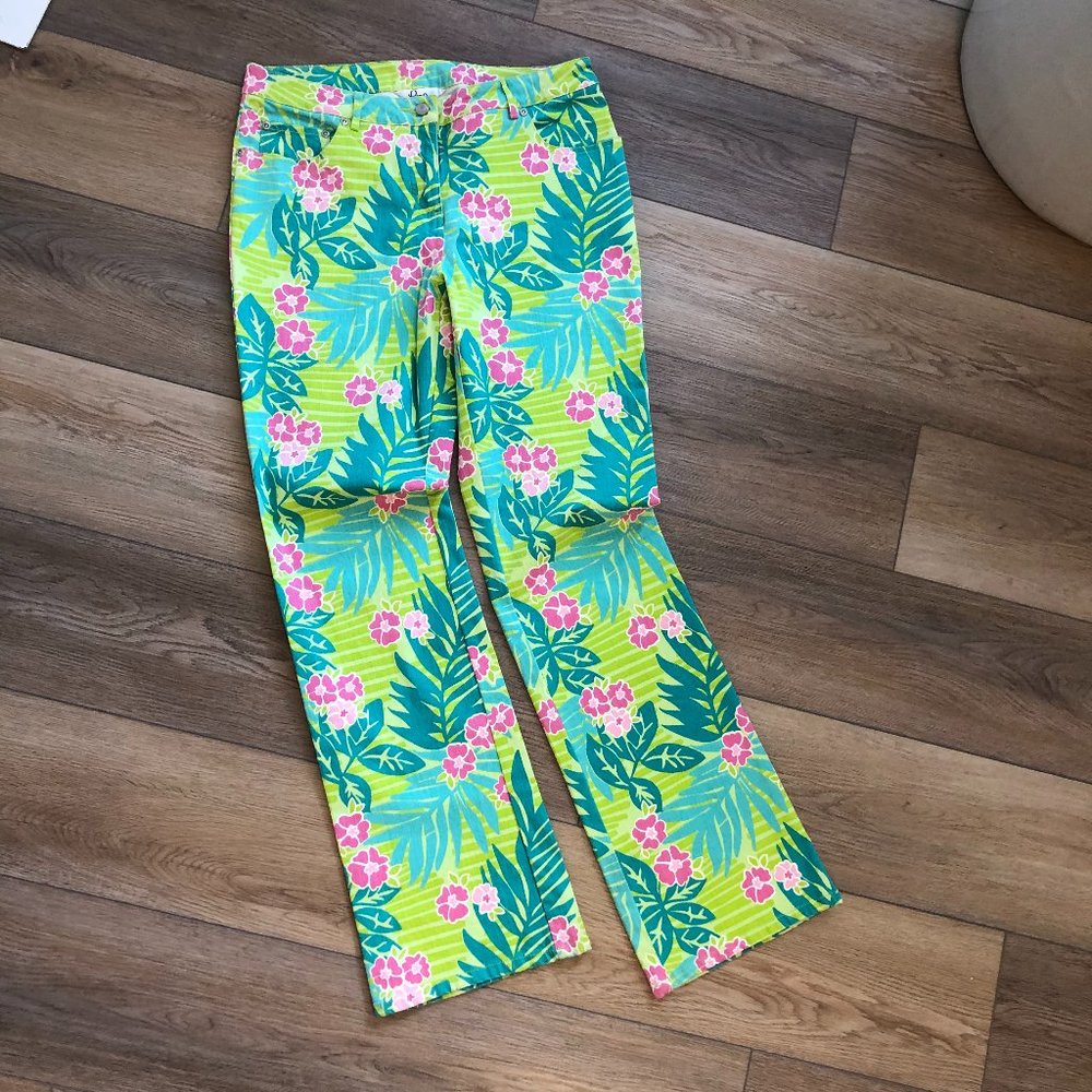 Lilly Pulitzer Vintage Tropical Straight Leg Jeans